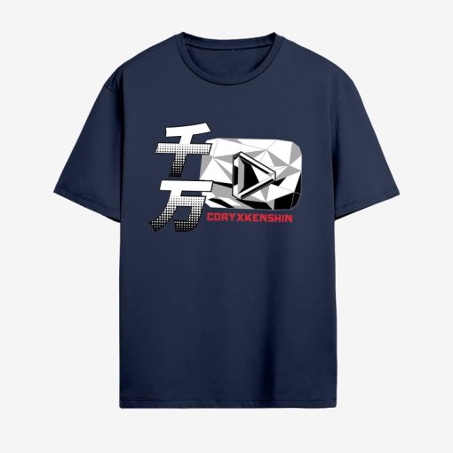 CORYxKENSHIN DIAMOND PLAY BUTTON NAVY T-SHIRT